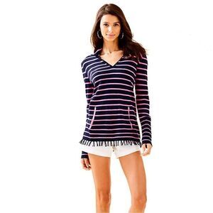 Lilly Pulitzer Crestwood Fringe Pullover Sweater Top